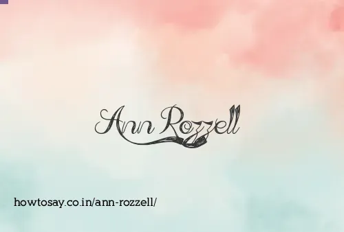 Ann Rozzell