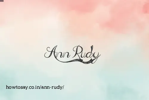Ann Rudy