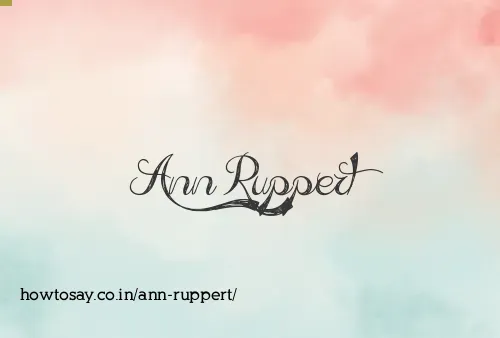 Ann Ruppert