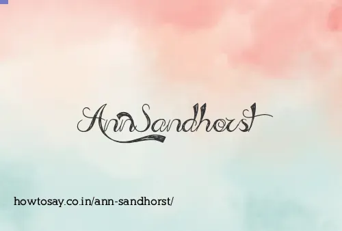 Ann Sandhorst