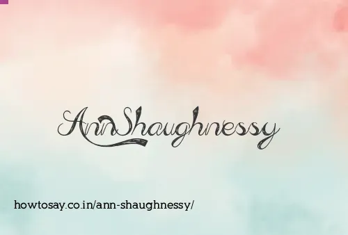 Ann Shaughnessy