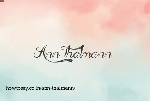 Ann Thalmann