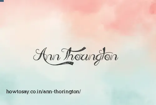 Ann Thorington