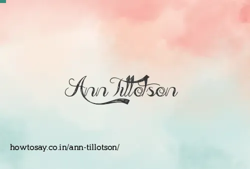 Ann Tillotson