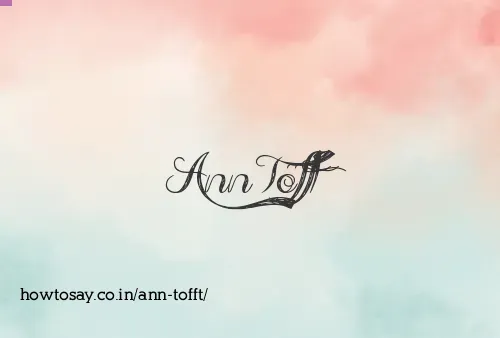 Ann Tofft