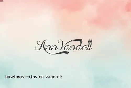 Ann Vandall