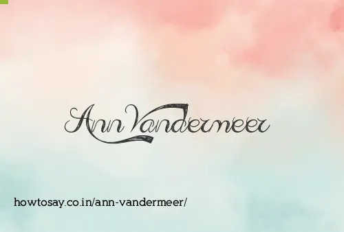 Ann Vandermeer