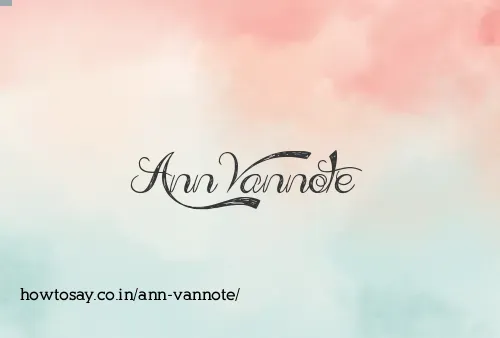 Ann Vannote
