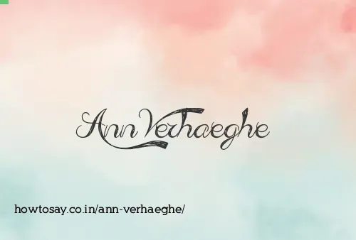 Ann Verhaeghe