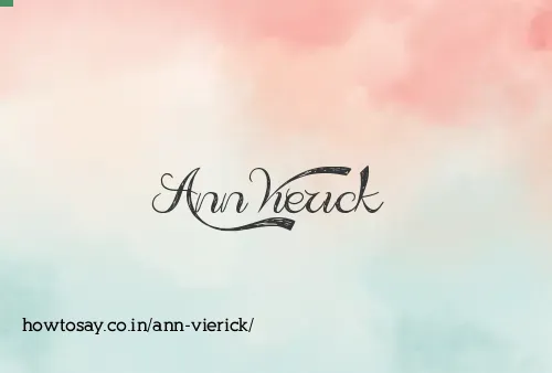 Ann Vierick