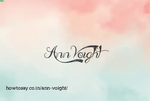 Ann Voight