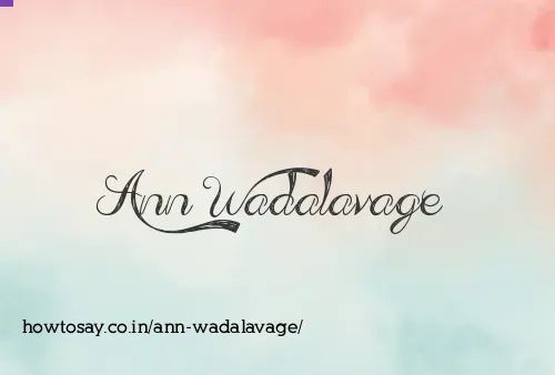 Ann Wadalavage