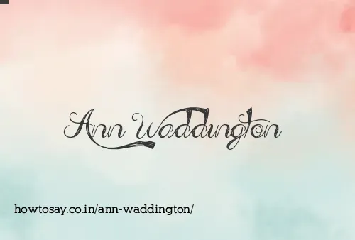 Ann Waddington