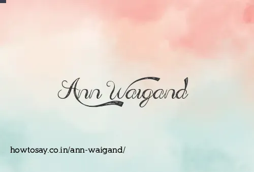 Ann Waigand