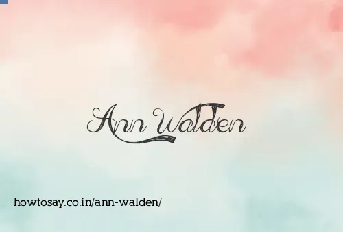 Ann Walden