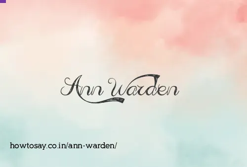 Ann Warden