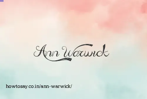 Ann Warwick