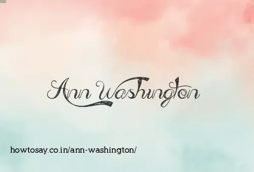 Ann Washington
