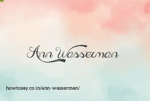 Ann Wasserman