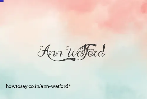 Ann Watford