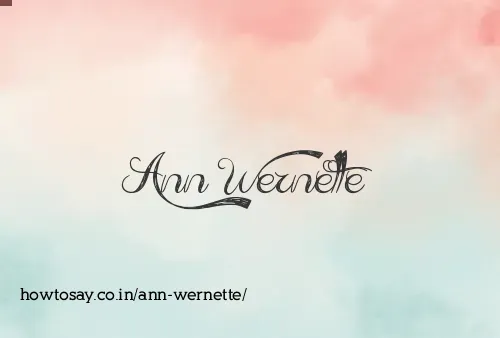 Ann Wernette