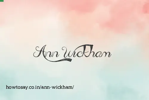 Ann Wickham