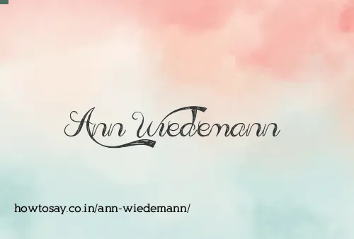 Ann Wiedemann