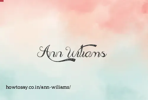 Ann Wiliams