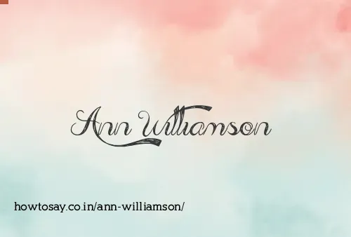 Ann Williamson