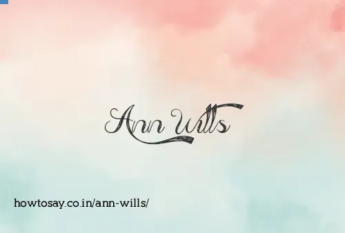 Ann Wills
