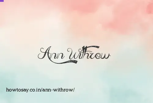 Ann Withrow
