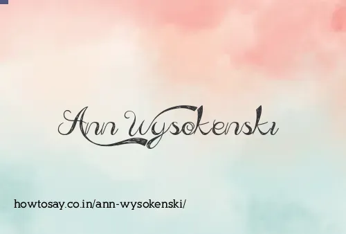 Ann Wysokenski