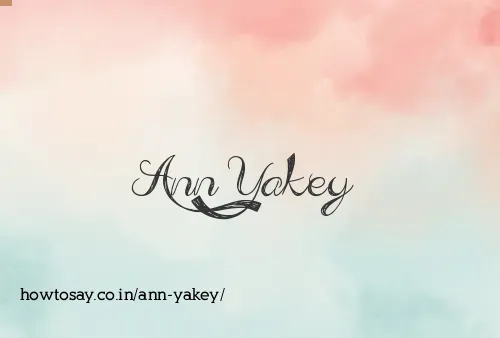 Ann Yakey