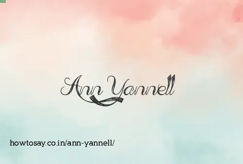 Ann Yannell