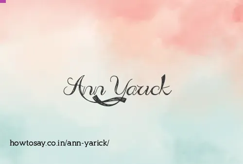 Ann Yarick
