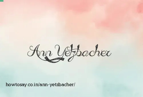 Ann Yetzbacher