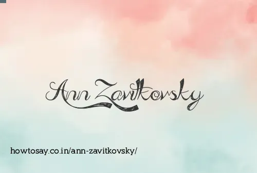Ann Zavitkovsky