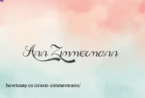 Ann Zimmermann