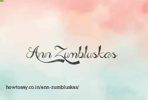 Ann Zumbluskas