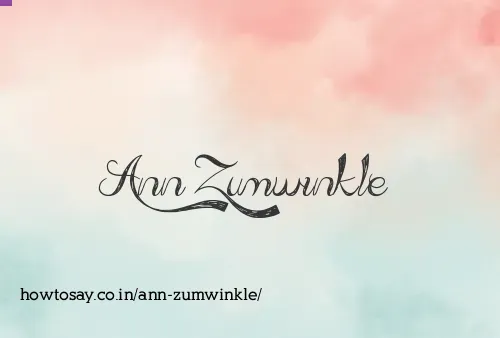Ann Zumwinkle