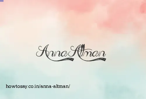 Anna Altman