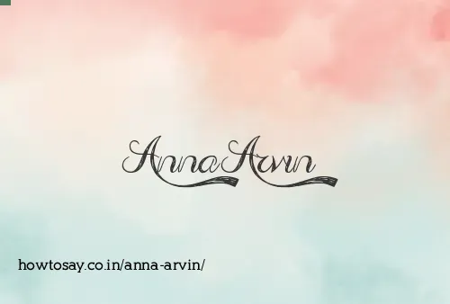 Anna Arvin