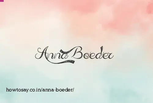 Anna Boeder