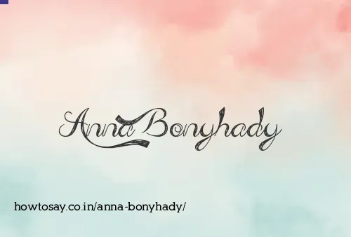 Anna Bonyhady
