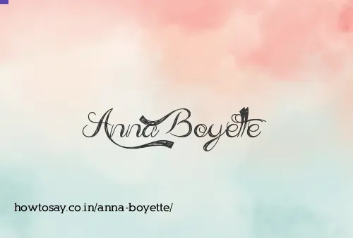 Anna Boyette