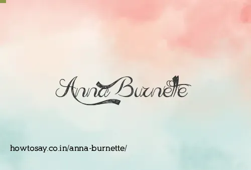 Anna Burnette
