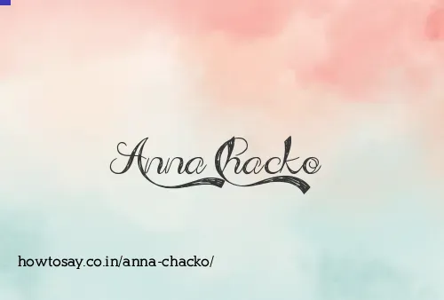 Anna Chacko