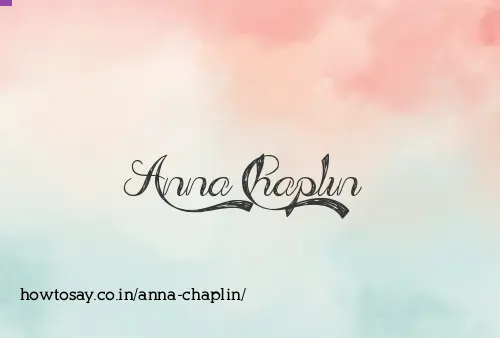 Anna Chaplin