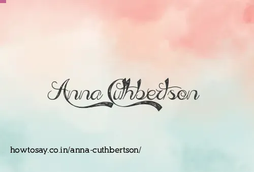 Anna Cuthbertson