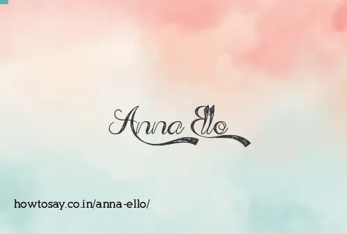 Anna Ello